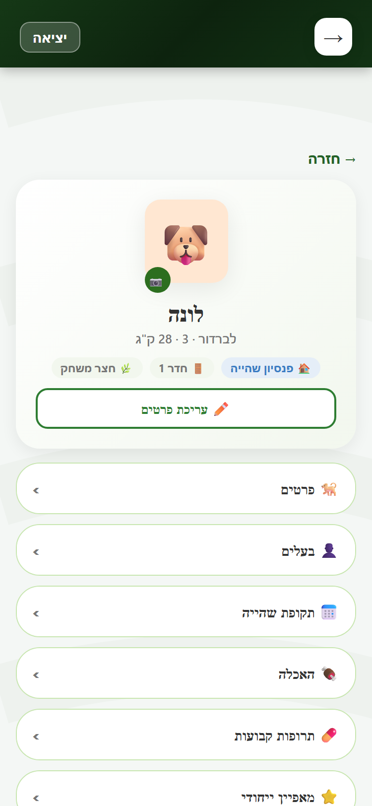 כרטיס הכלב הדיגיטלי במערכת